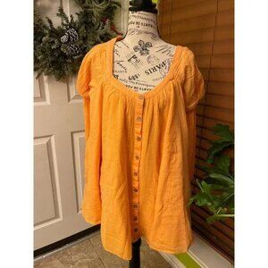 NWT Free People’s So Fresh Tunic, Papaya, M